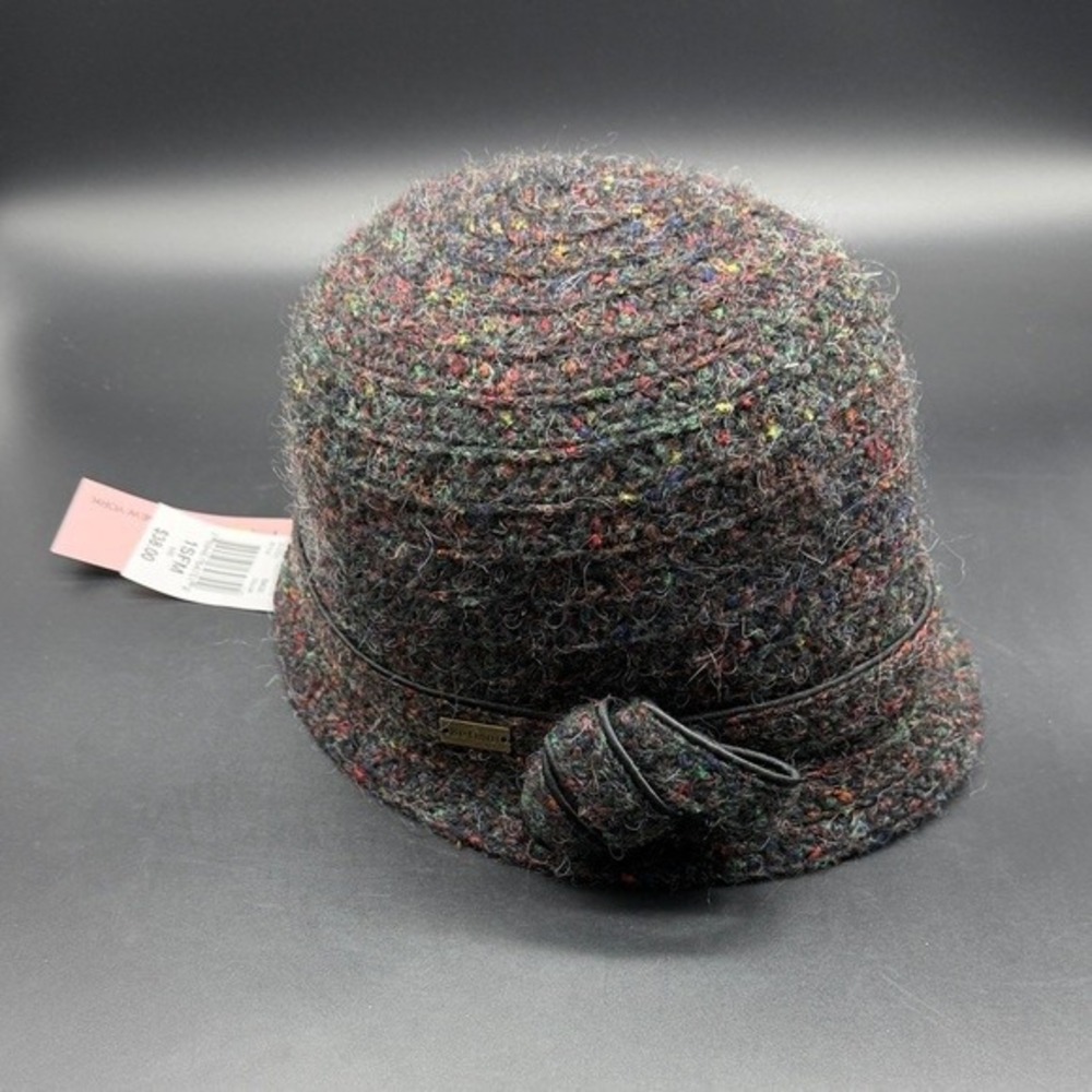 Betmar New York Ella Multi Color Confetti Tweed Cloche Hat Side Knot‎ B026H NEW